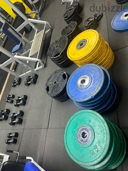 Olympic Plates + Dumbells + stand 0