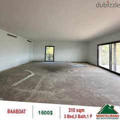 1500$!! Apartment for rent located in Baabdat 0