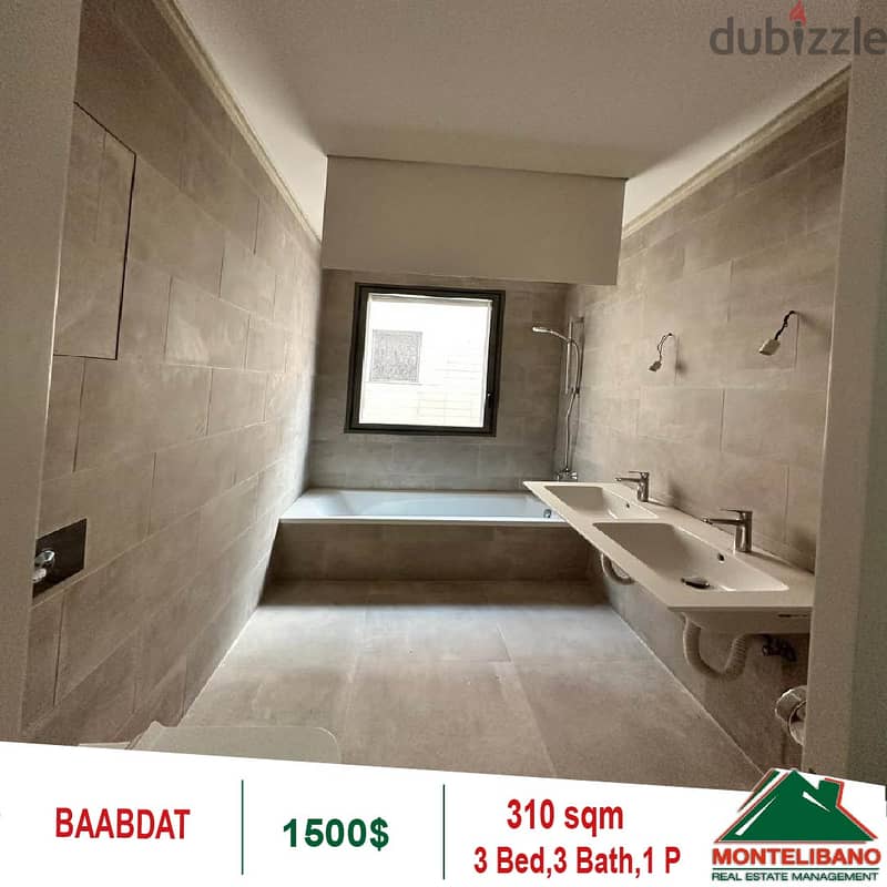 1500$!! Apartment for rent located in Baabdat 6