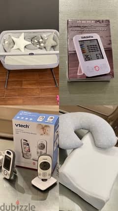 Next-to-me Bed, Video Monitor, Thermometer, Feeding Pillow & Mat 0