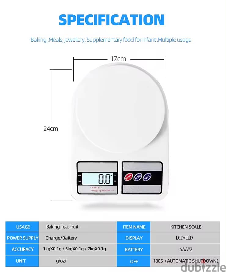 Electronic  Digital  kitchen  Scale 1