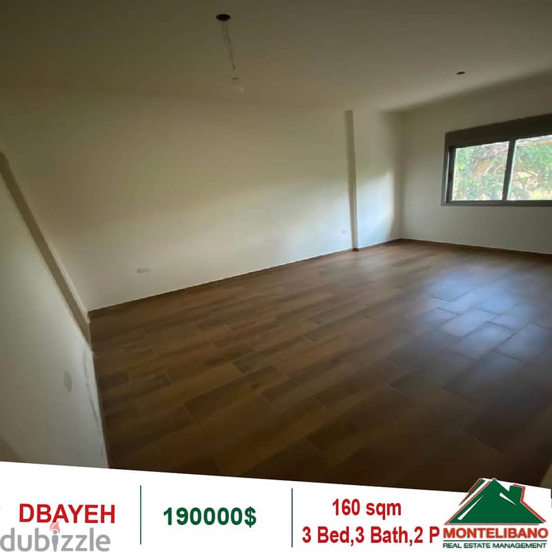 190000$!! Apartment for sale located in Dbayeh 3