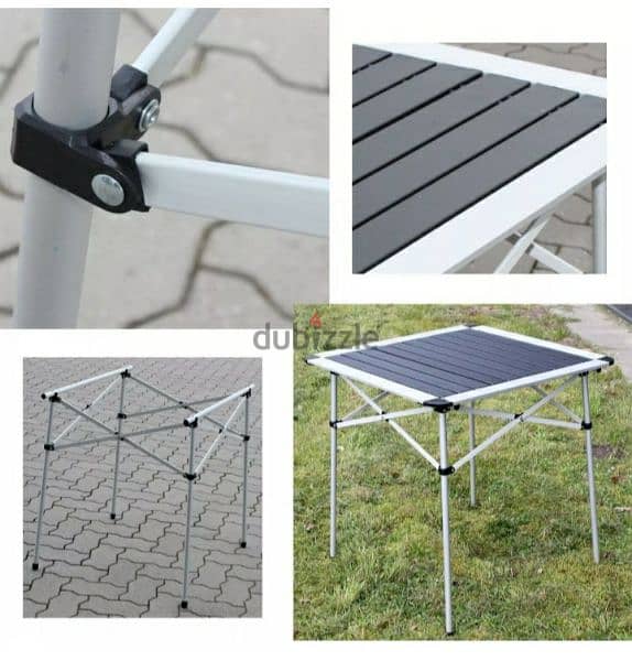 ROCKTRAI  aluminum camping table D. : 70 x 70 x 70 cm/3$delivery 2