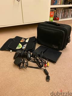 PS2 slim with bag, games and memory card