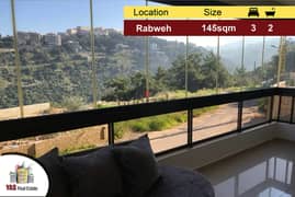 Rabweh 145m2 | Amazing View | Flat | Classy Area | Dead End Street |PA 0