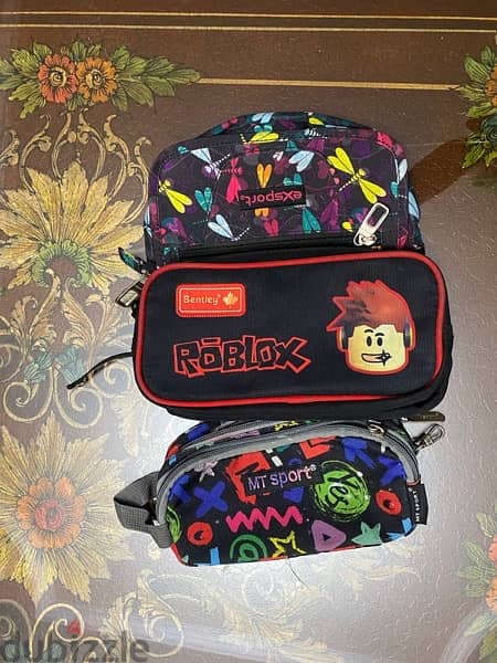 school backpack, lunch bags and pencil cases شنطة مدرسية وغيرها 5