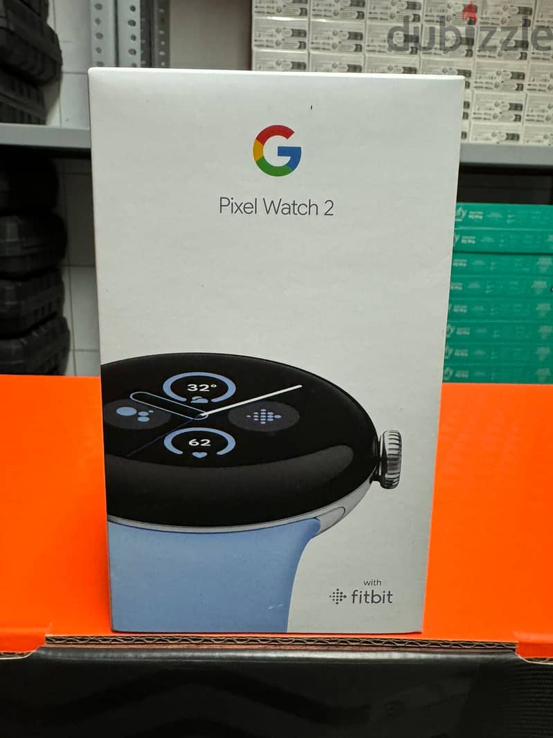 Google Pixel Watch 2 polished silver case/Bay active band exclusive & 0