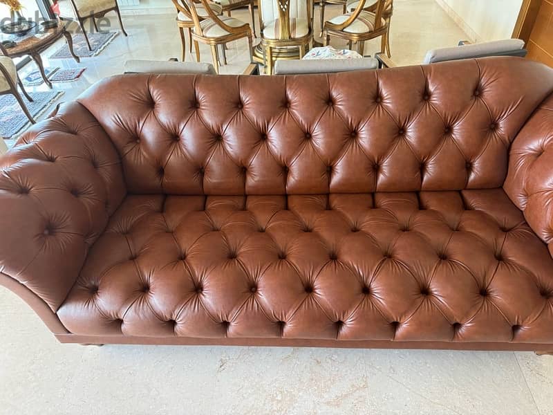 Chesterfield English Sofa three-seater 1