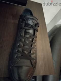 Converse black leather size 44