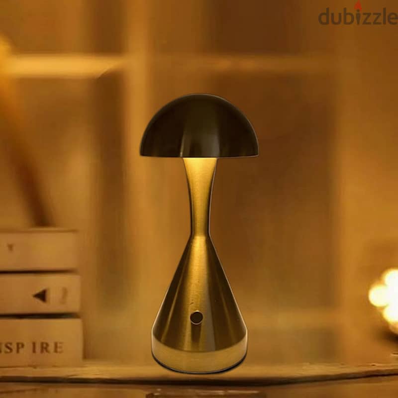 Modern Mushroom Table Lamp, Bronze Finish, Dimmable LED 1