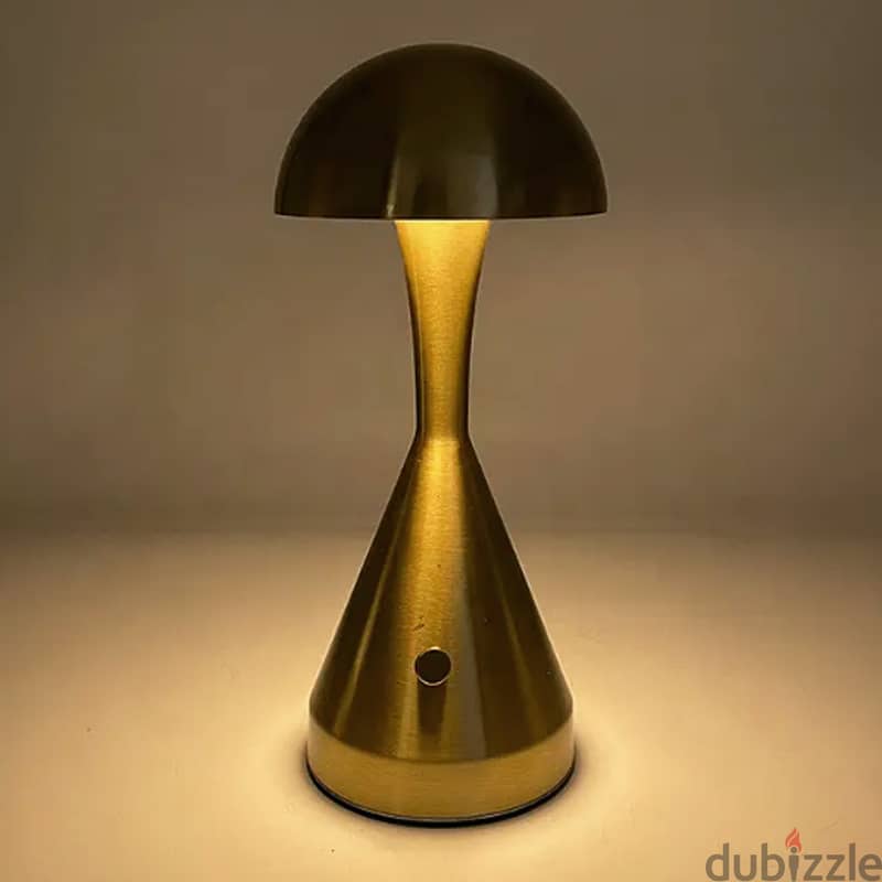 Modern Mushroom Table Lamp, Bronze Finish, Dimmable LED 3