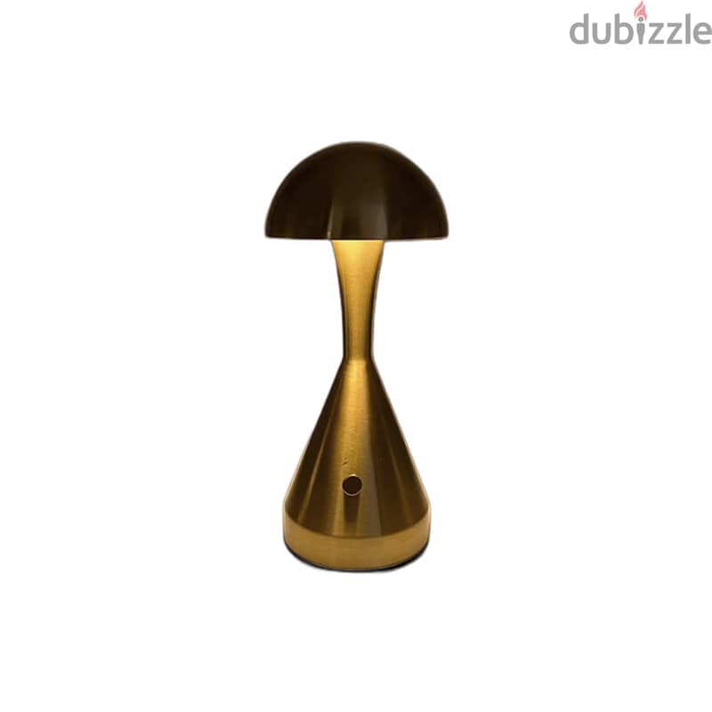 Modern Mushroom Table Lamp, Bronze Finish, Dimmable LED 5