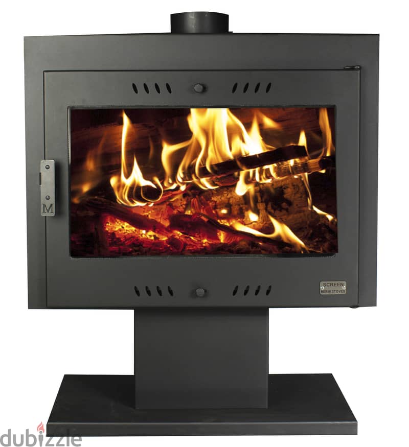 Screen Chimney Large fire view Wood Stove صوبيا شمنيه حطب شاشة كبيرة 0