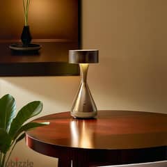 Minimalist Bronze Table Lamp with Dimmable Glow & Glossy Finish 0