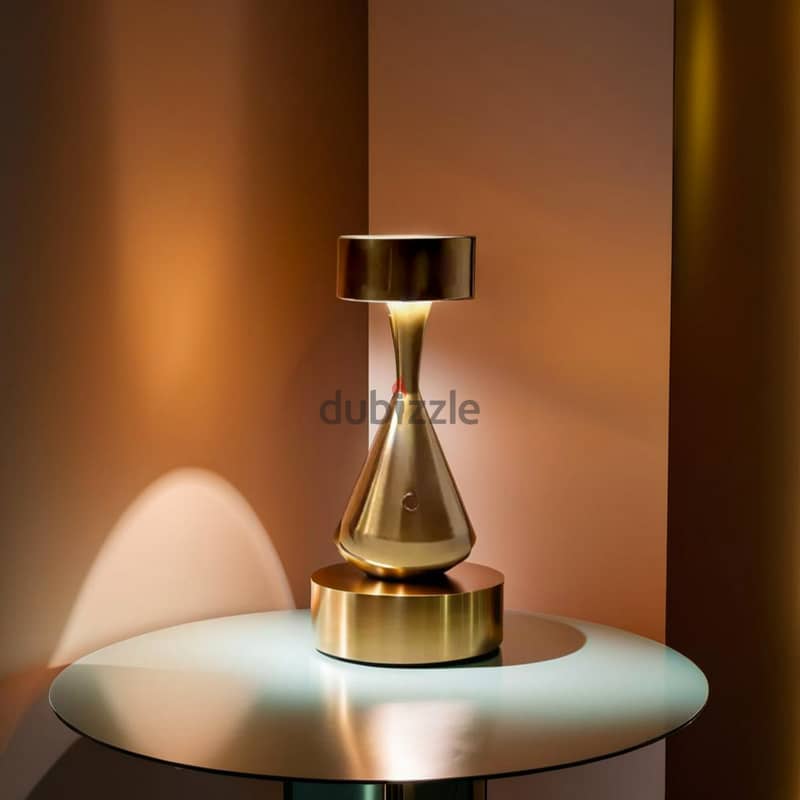 Minimalist Bronze Table Lamp with Dimmable Glow & Glossy Finish 1