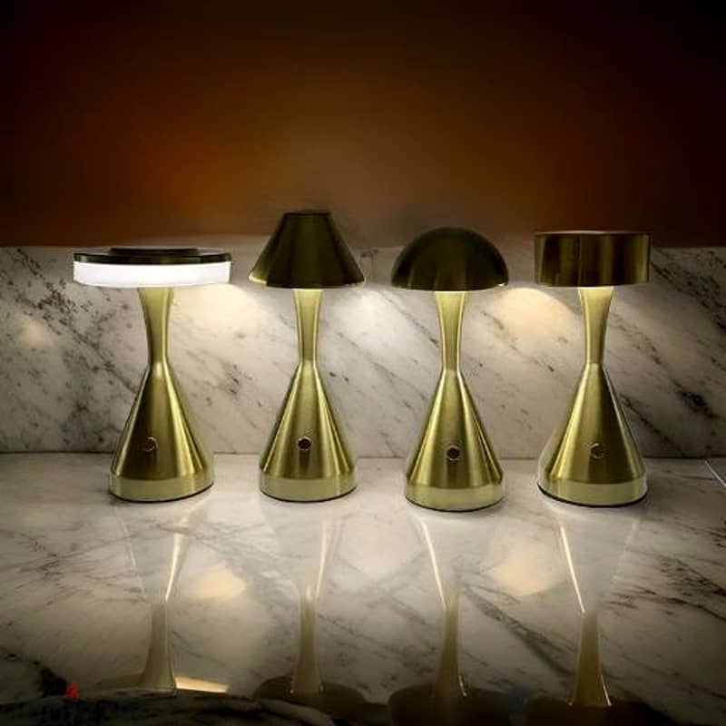 Minimalist Bronze Table Lamp with Dimmable Glow & Glossy Finish 2