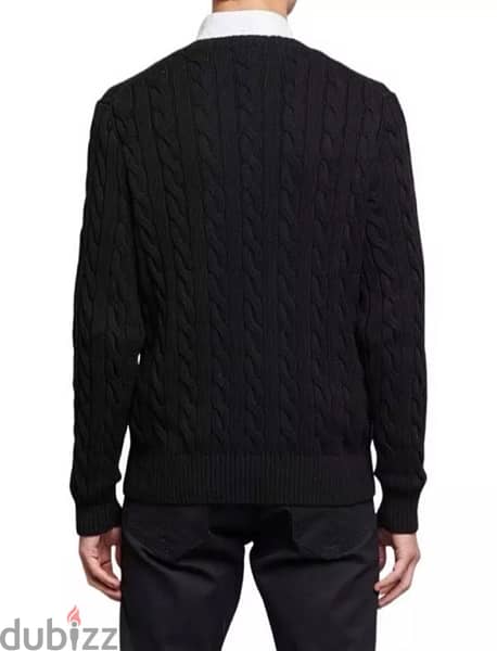 Ralph lauren knit cable beige/black 100% authentic 3