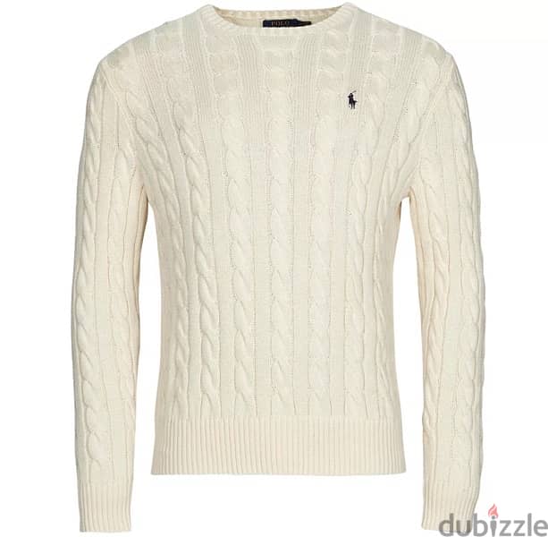 Ralph lauren knit cable beige/black 100% authentic 4