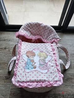 porte bebe pink portable Travel bassinet