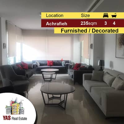 Achrafieh 235m2 | Fully furnished | Super Luxury | Rent | MO |