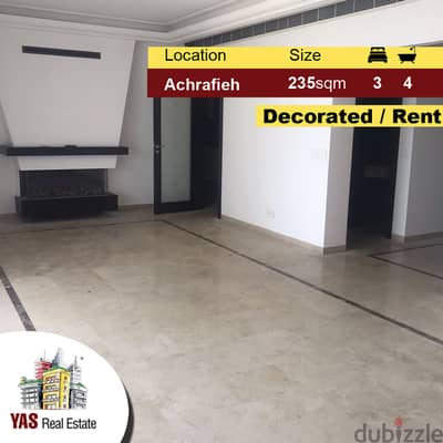 Achrafieh 180m2 | Decorated | Super Luxury | Rent | MO |