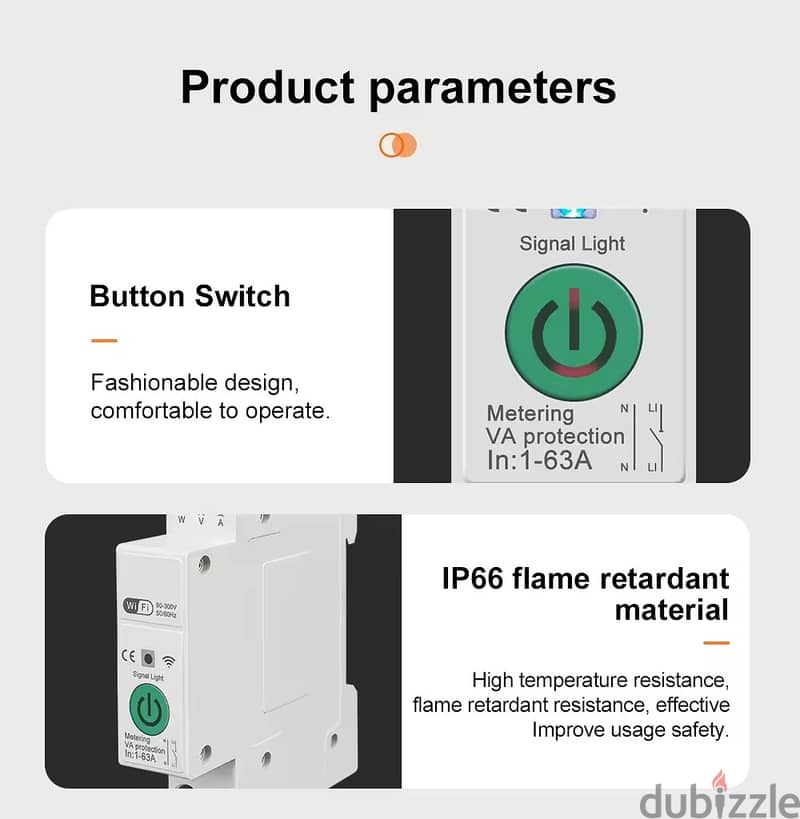 1P eWeLink WiFi MCB Smart Circuit Breaker 63A with powermeter 3