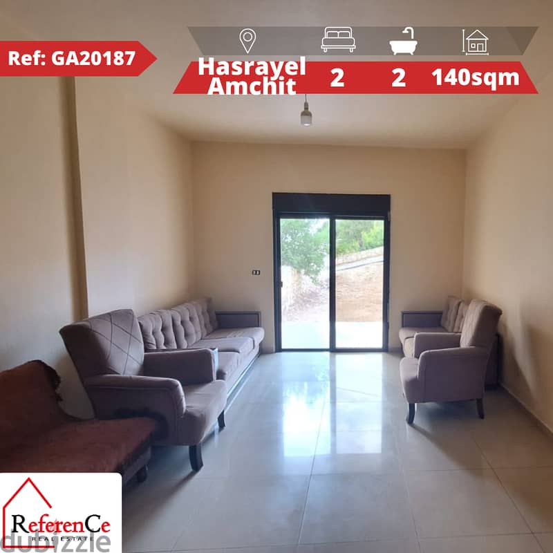 Apartment with garden/terrace in Amchit شقة مع تراس وحديقة في عمشيت 0