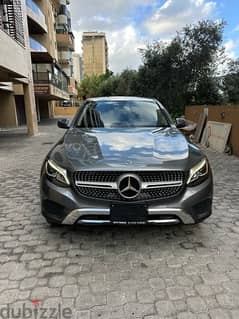 Mercedes GLC 300 coupe 2017 gray on black (clean carfax-50k miles)