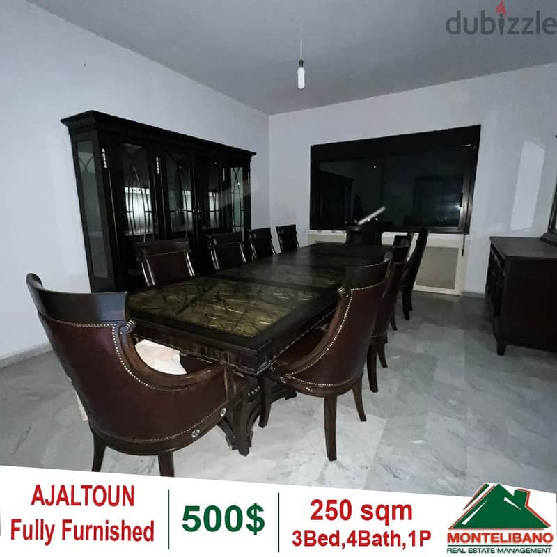 500$!!! Prime location in AJALTOUN for rent Furnished 3