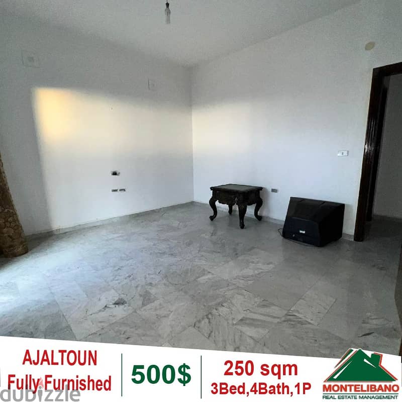 500$!!! Prime location in AJALTOUN for rent Furnished 4