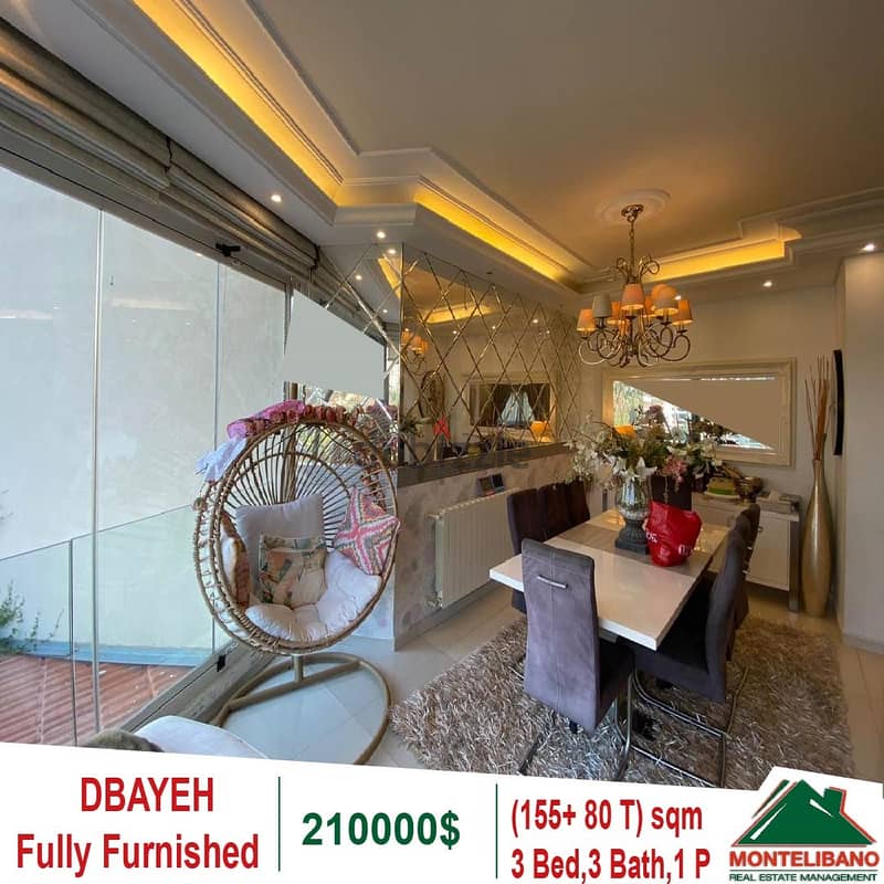 210000$!! Fully Furnished Apartment for sale in Dbayeh 0