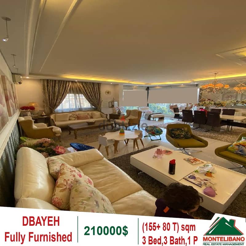 210000$!! Fully Furnished Apartment for sale in Dbayeh 4