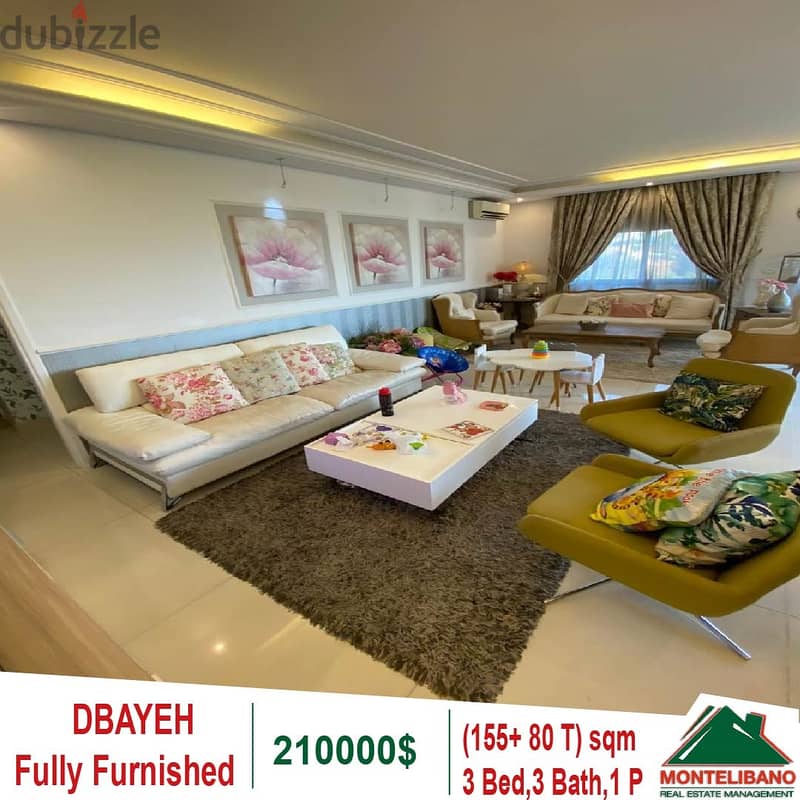 210000$!! Fully Furnished Apartment for sale in Dbayeh 5