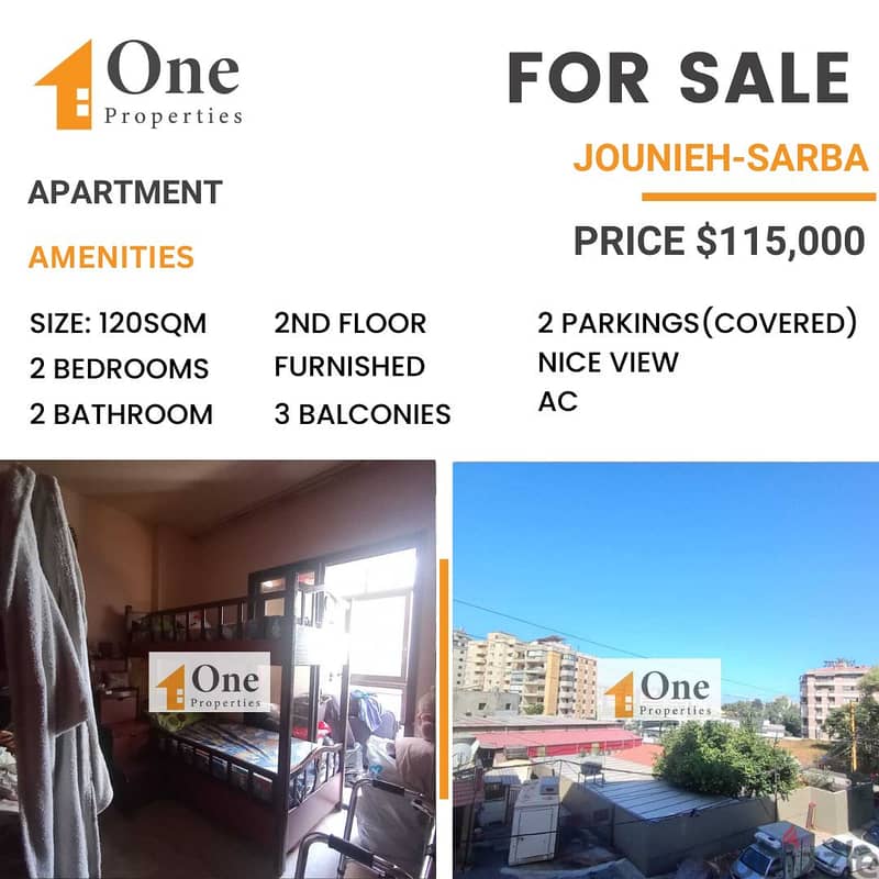 FURNISHED APARTMENT FOR SALE IN JOUNIEH - SARBA 0