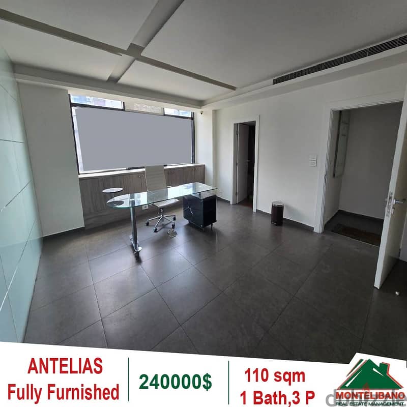 240000$!! Fully Furnished Office for sale in Antelias 1