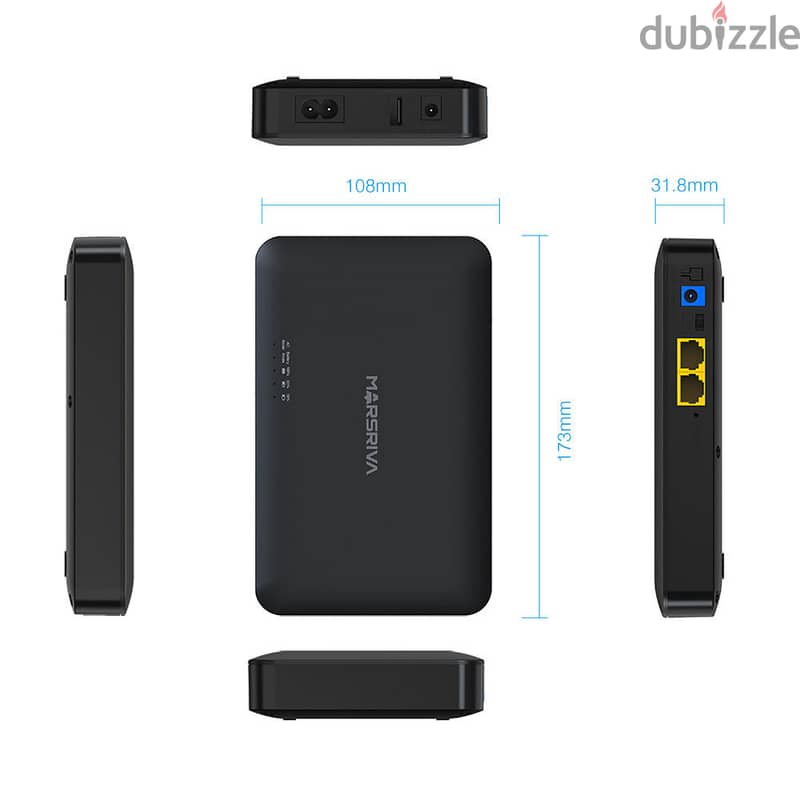 MARSRIVA KP2 Mini DC UPS 10,000mAh Power Bank 9