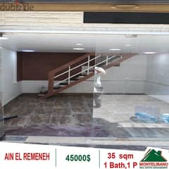 45000$!! Shop for sale located in Ain El Remeneh