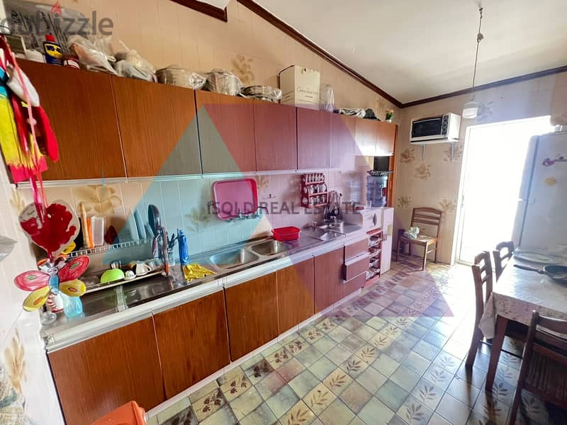 Semi-furnished 200 m2 apartment +open sea view for sale in Ghazir 3