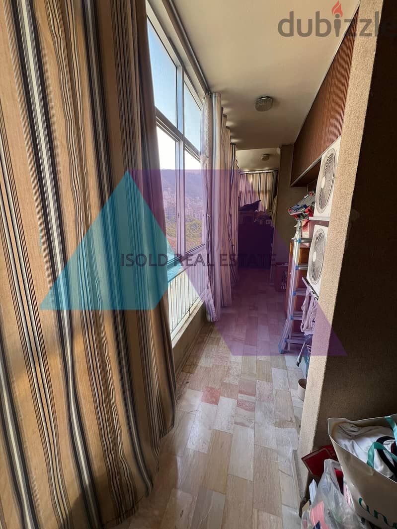 Semi-furnished 200 m2 apartment +open sea view for sale in Ghazir 7