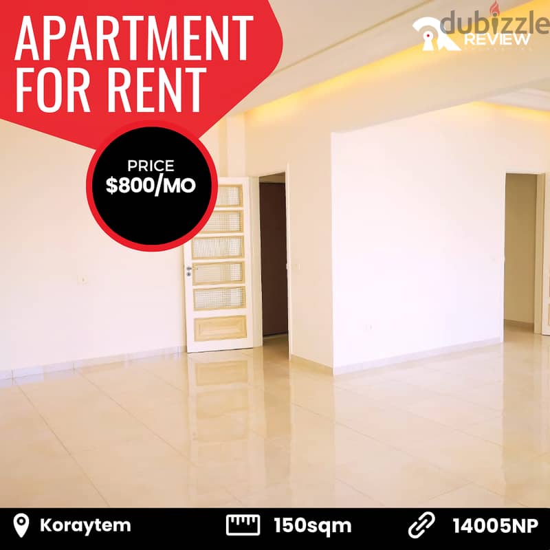 Apartment for rent in Koraytem شقة للايجار في بيروت 0