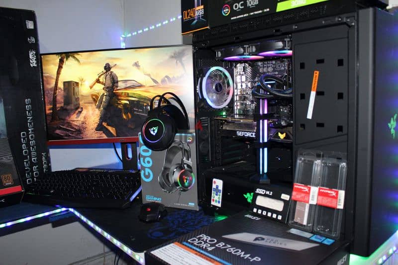 Gaming pc Full setup I-5 12th+RTX 3080 2