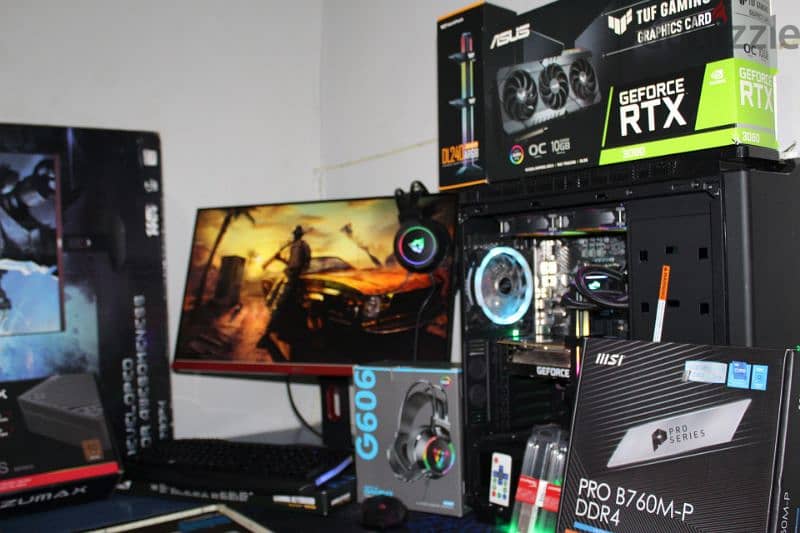 Gaming pc Full setup I-5 12th+RTX 3080 4