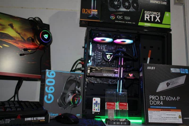 Gaming pc Full setup I-5 12th+RTX 3080 5