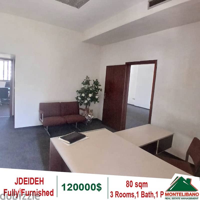 120000$!! Furnished Offices for sale located in Jdeideh 2