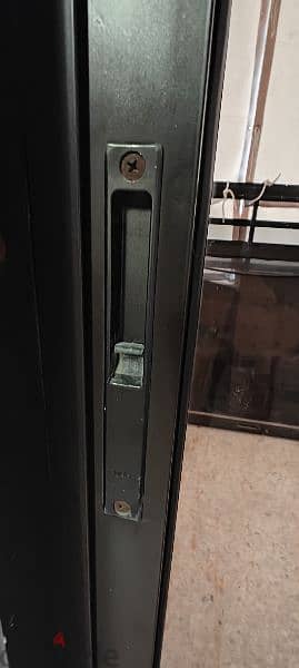 2 x aluminium and glass doors 1