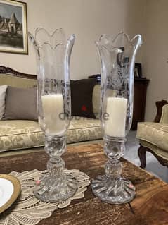 2 Baccarat candle holders - ٢ باكارا 0