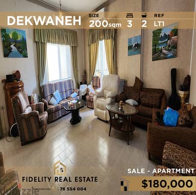 Aapartment for sale in Dekwaneh LT1 شقة للبيع في الدكوانة