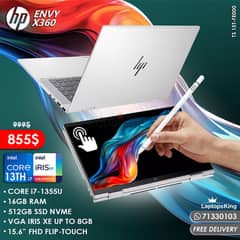 HP ENVY X360 TS 15T-FE000 CORE i7-1355U VGA IRIS XE 15.6" 2in1 LAPTOP 0