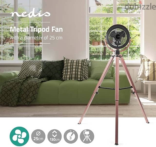 Nedis Floor fan - fan - 3 speed - 45 W - 25 cm - metal 2