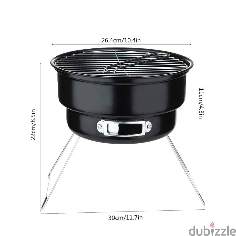 Portable Outdoor Grill, Small Charcoal BBQ for Camping & Picnics 6